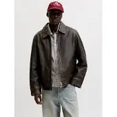 Jack & Jones Lederjacke in Chocolate Brown | Gr.: XS