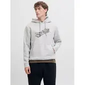 Jack & Jones Kapuzenpullover in Light Grey Melange | Gr.: S