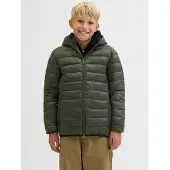 Jack & Jones 12280991_1647_140, Puffer, Uni, Erwachsener, Reißverschluss, Nylon, Grün