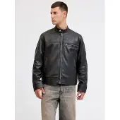 Jack & Jones Lederjacke in Black | Gr.: S