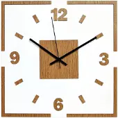 Sentop Quadratische 3D-Wanduhr | LONDON Schwarze Hände 30 cm