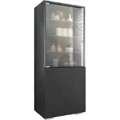 Vladon VITRINE Granada Schwarz matt