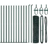 vidaXL Euro-Zaun mit Betonsockel 25 x 0,8 m PVC-beschichteter Stahl