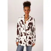 Aniston CASUAL Longblazer mit topaktuellen Kuh-Flecken -jedes Teil ein Unikat