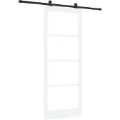 vidaXL Schiebetür ORKDAL Weiß und Schwarz 93 x 232 cm