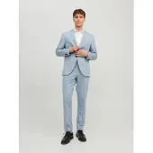 Jack & Jones Anzug "JPRFRANCO Extra schmal, pflegeleicht, stilvoll mit fallendem Revers" slim fit Materialmix aus Polyester, Viskose und Elasthan