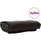 vidaXL Plane 650g / m² Braun 4 x 8 m Canvas mit PVC-Beschichtung