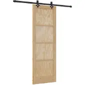 vidaXL Schiebetür Natürlich und Schwarz 73,5 x 211 cm