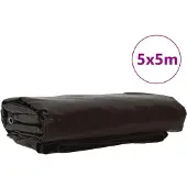 vidaXL Plane 650g / m² Braun 5 x 5 m Canvas mit PVC-Beschichtung