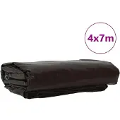 vidaXL Plane 650g / m² Braun 4 x 7 m Canvas mit PVC-Beschichtung