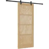 vidaXL Schiebetür Natürlich und Schwarz 86 x 211 cm
