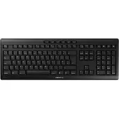 Cherry Design Stream Wireless, Volle Größe (100%), Verkabelt & Kabellos, RF kabellos + USB, QWERTY, Schwarz