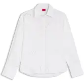HUGO für Damen. 50562585 Bluse Echinacea Druck weiß (42), Lässig, Viskose, Langarm