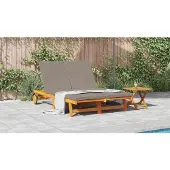 vidaXL Sonnenliege Braun 125 x 200 x 84 cm Massivholz Akazie
