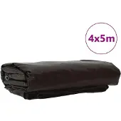 vidaXL Plane 650g / m² Braun 4 x 5 m Canvas mit PVC-Beschichtung