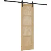 vidaXL Schiebetür Natur 61 x 198,5 cm Massives Kiefernholz