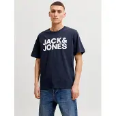 Jack & Jones T-Shirt "JJECORP Herren-Tee mit figurbetonter Silhouette" bedruckt, modisch, schmal, Baumwolle, Rundhals