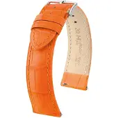Hirsch 01028076-2-20 Uhren-Armband Duke L 20 mm Leder Orange