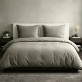 TRAUMSCHLAF Uni Mako-Satin Bettwäsche 2x Kissenbezug 40x80 cm | taupe - braun