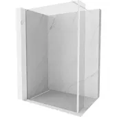 Mexen Kioto Duschwand Walk-in 130 x 30 cm, transparent, weiß - 800-130-212-20-00-030