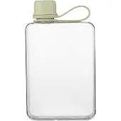 Semoic Quadratische Wasserflasche, 500 ml, tragbare flache Trinkbecher