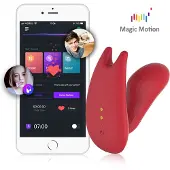 Magic Motion Umi - tragbarer, app-gesteuerter Einlegevibrator (rot)