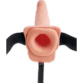 Fetish Fantasy Fetish Strap-On 7,5 - anlegbarer, spritzender Dildo (naturfarben)