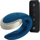 Satisfyer Double Love - App-gesteuerter Paarvibrator (blau)