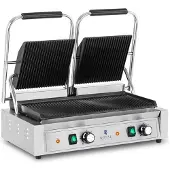 Helloshop26 Panini-Maschine - - Doppel - 3600 Watt - Edelstahl - Unabhängige Platten