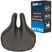 ISM Metro Comfort Bike Seat - Noseless Bike Saddle for Hybrid Bikes, Beach Cruisers, and Stationary