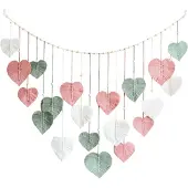 Semoic Großer Makramee-Wandbehang - Schickes Dekor Blätterbänder