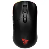 Savio RIFT BLACK gaming mouse RGB Dual Mode, Beidhändig, Optisch, Bluetooth + USB Type-A, 300 DPI, Schwarz
