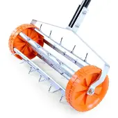 FUXTEC ?Rasenlüfter FX-RL400 mit 43 cm Breite, Vertikutierer Rasenbelüfter Rasenrolle