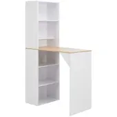 Helloshop26 Stehtisch Bistrot mit weißem Schrank 200 cm 0902041