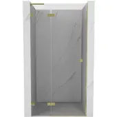 Mexen Lunar L Duschdrehtüren links 115 cm, transparent, gebürstetes Gold - 834L-115-000-55-00-L