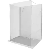 Mexen Kioto Duschwand Walk-in 120 x 110 cm, transparent, weiß - 800-120-212-20-00-110
