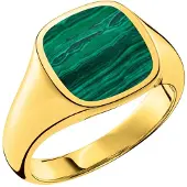 Thomas Sabo Ring Klassisch Grün Gold