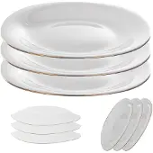 Kadax Dessertteller 21cm Weiß mit Goldrand 3 Stk.