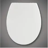 Helloshop26 WC-Sitz mit sanfter Schließmechanik, weißer Toilettensitzdeckel