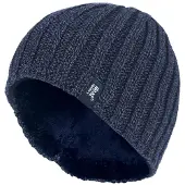 Heat Holder - Herren Fleece gefütterte gerippte Wintermütze