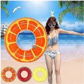 MaxPower Aufblasbares Wassermelonen-Schwimmring-Set, langlebige Sommerpool-Strandmatratze für Kinder und Erwachsene