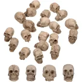 ABOOFAN 100Stk Resin Schädelkopf Deko Beige Halloween Party Gruselige