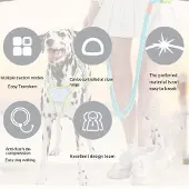 Exogio Zugseil für Haustiere, Multifunktional, Verstellbar, Explosionsgeschützt, Crossbody-P-Seil, Violett