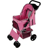 MonsterShop Haustier Kinderwagen Trage faltbar Trolley Reisewagen Katze Hund Regenschutz