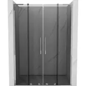 Mexen Velar L Duo Schiebetür Dusche 150 cm, Graphit, Chrom - 871-150-003-42-01