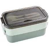 Semoic 2-lagige Lunchbox, mikrowellengeeignete Lunchbox, Lebensmittelaufbewahrung