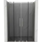 Mexen Velar L Duo Schiebetüren 140 cm, Graphit, gebürsteter Nickel - 871-140-003-42-97