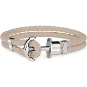 Paul Hewitt Anchor Bracelet Phrep Silver Hazelnut