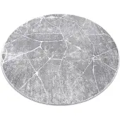 Rugsx Modern MEFE Teppich Kreis 2783 Marmor - Strukturell zwei Ebenen aus Vlies grau Kreis 200 cm