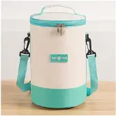MaxPower Mehrfarbige, waschbare, isolierte zylindrische Lunchtasche, grün
